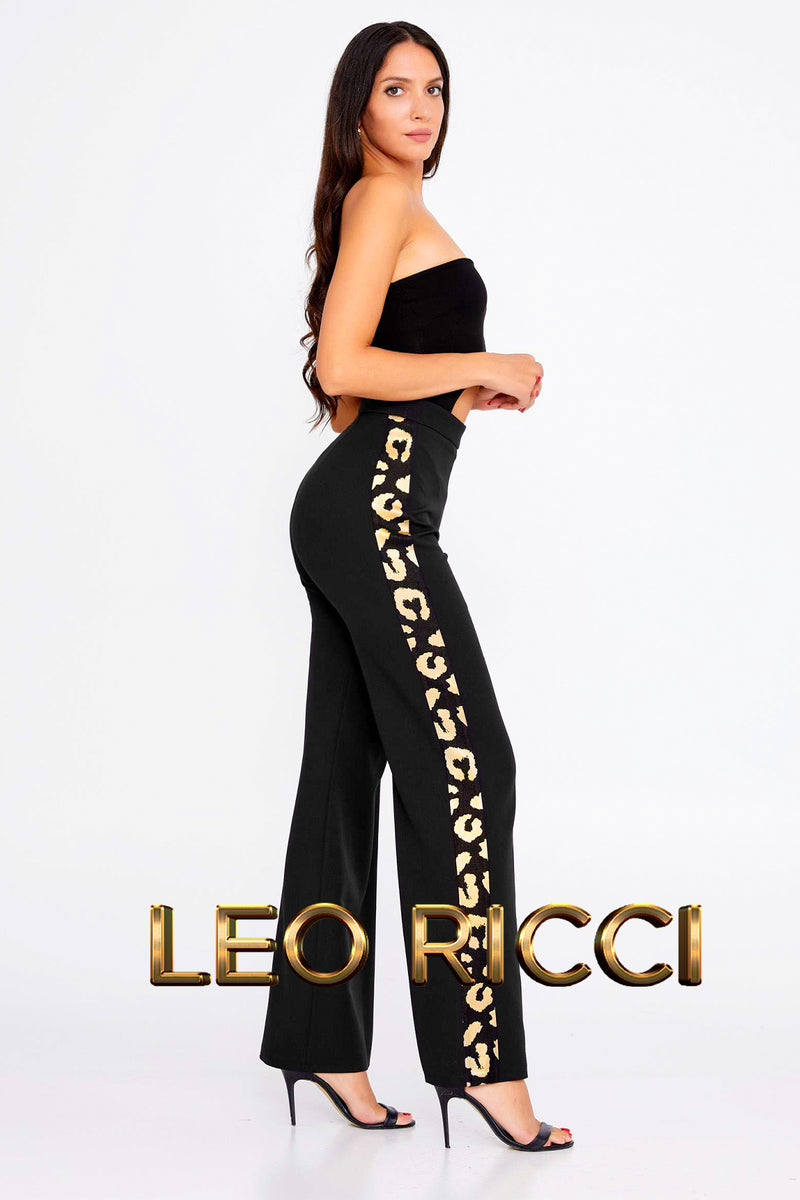 Dressy Evening Pants for Women Bell Bottoms Tailored Trousers LEO RICCI Designer Fashion Clothing Online