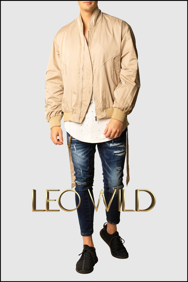 Camel Designer Bomber Jacket for Men - Cool bomber jacket for Men - Khaki Military Jacket for Men - Top Gun Jacket - Beige Satin Bomber Designer Jacket - High End Jacket for Men - Oversized Bomber Jacket for Men - Cool Stylish Menswear Online - Jackets for Men - Streetwear Jackets for Men - Hot Jackets for Men 