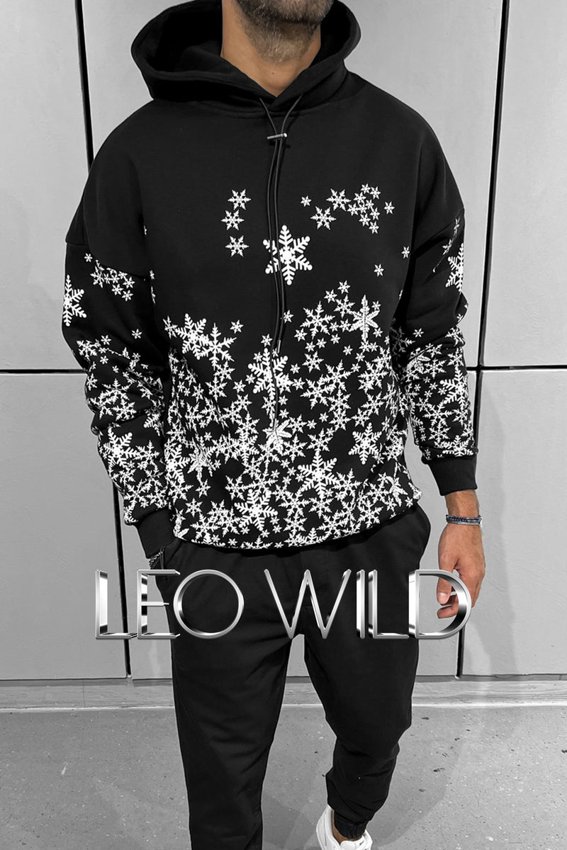 Hoodie for Men: Men's Christmas Sweatshirt in Black