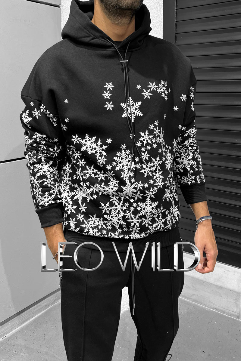 Hoodie for Men: Men's Christmas Sweatshirt in Black