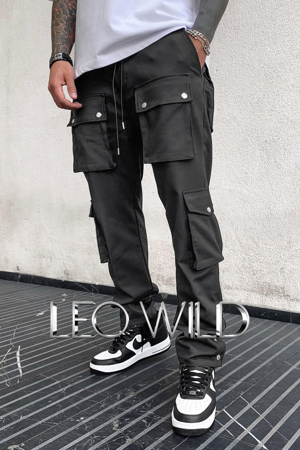 Men's Cargo Pants: Slim Fit Black Cargo Pants for Men