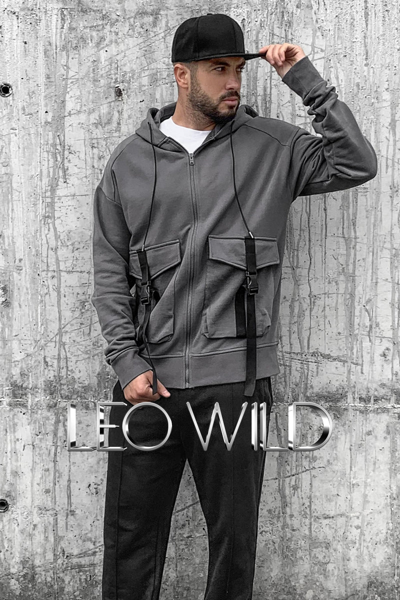 Zip Up Hoodie for Men : Men's Streetwear Oversized Sweatshirt