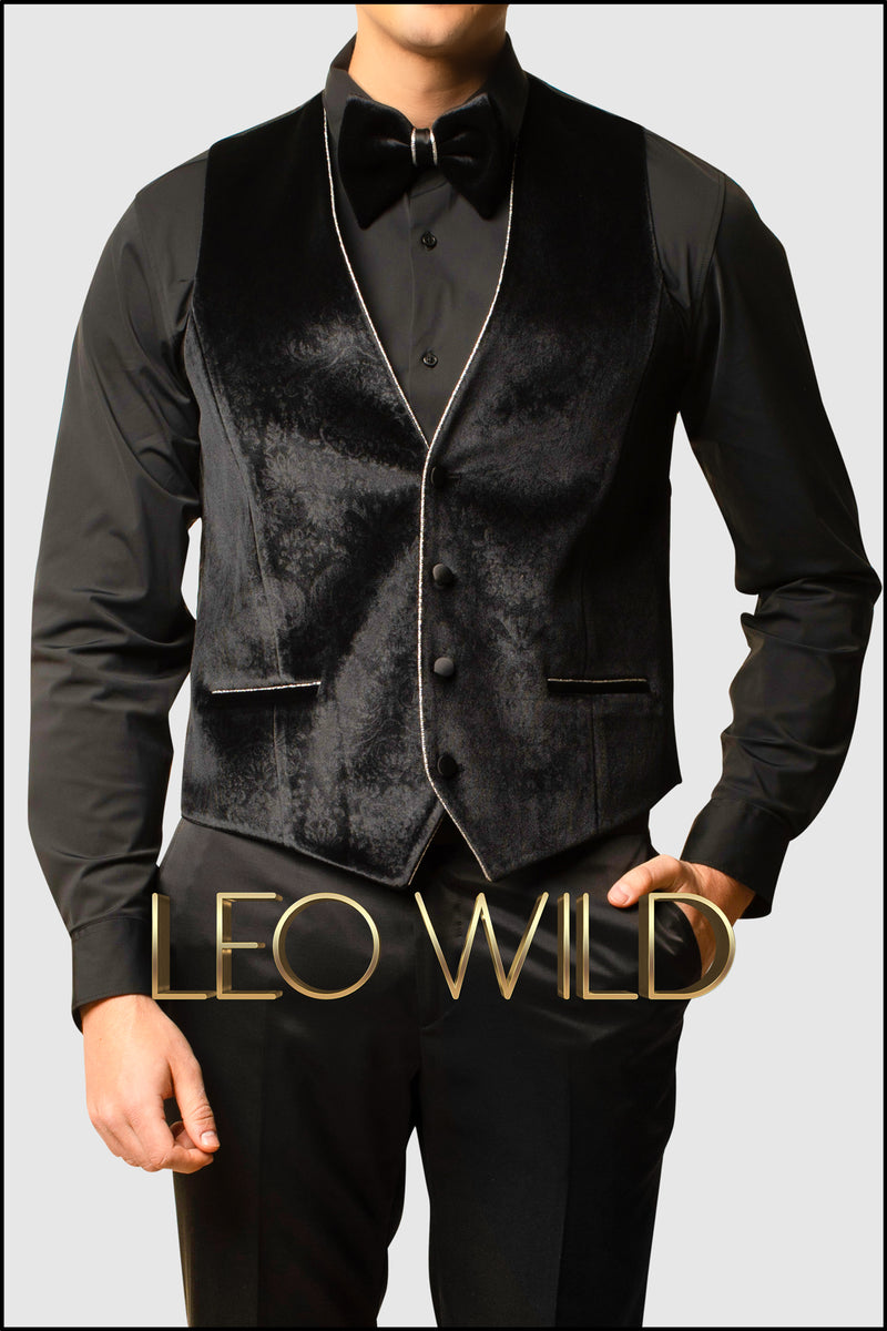 Men's Suit: Black Velvet 3 Pcs Luxury Tuxedo for Men