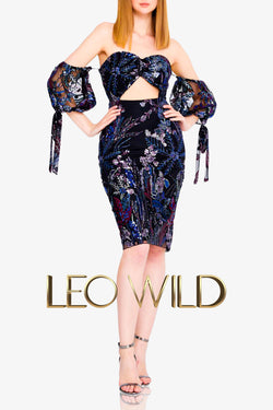 Black Cocktail Dress: Off-Shoulder Sequins Sexy Mini Cocktail Dress