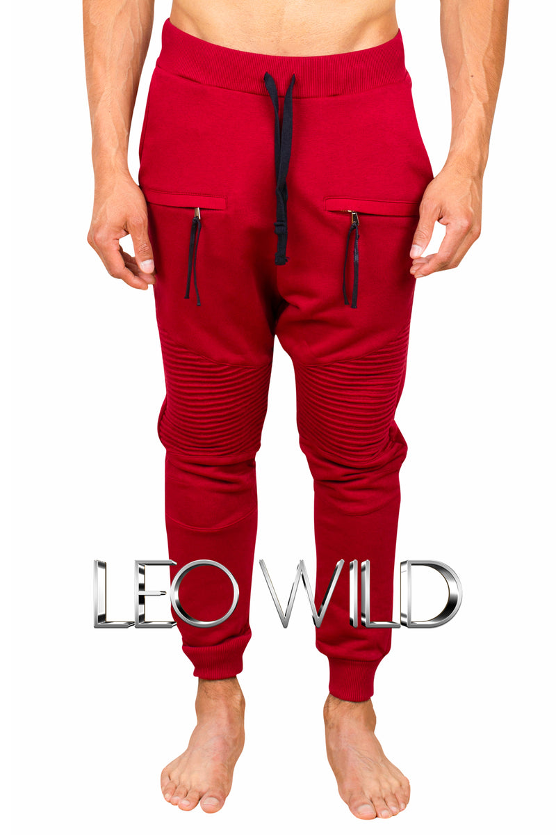 Men's Joggers: Stylish Red Casual Pants for Men