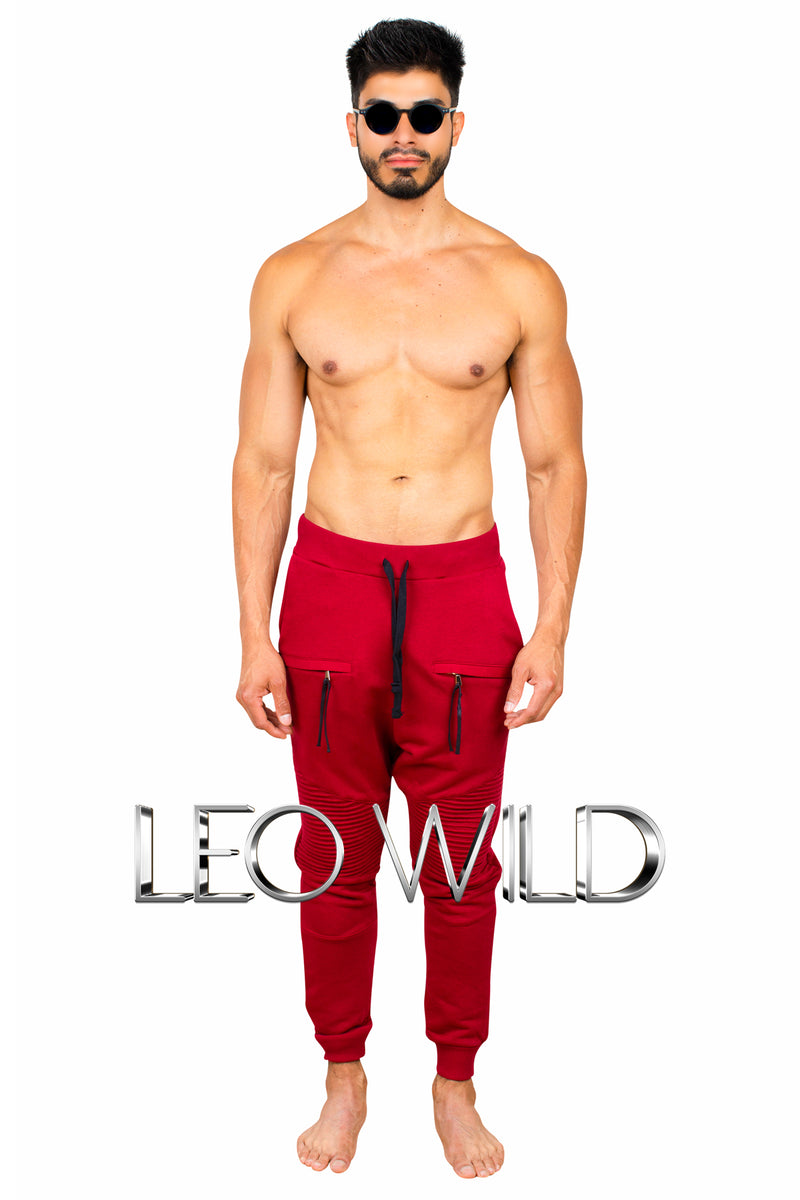 Men's Joggers: Stylish Red Casual Pants for Men