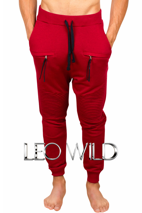 Men's Joggers: Stylish Red Casual Pants for Men