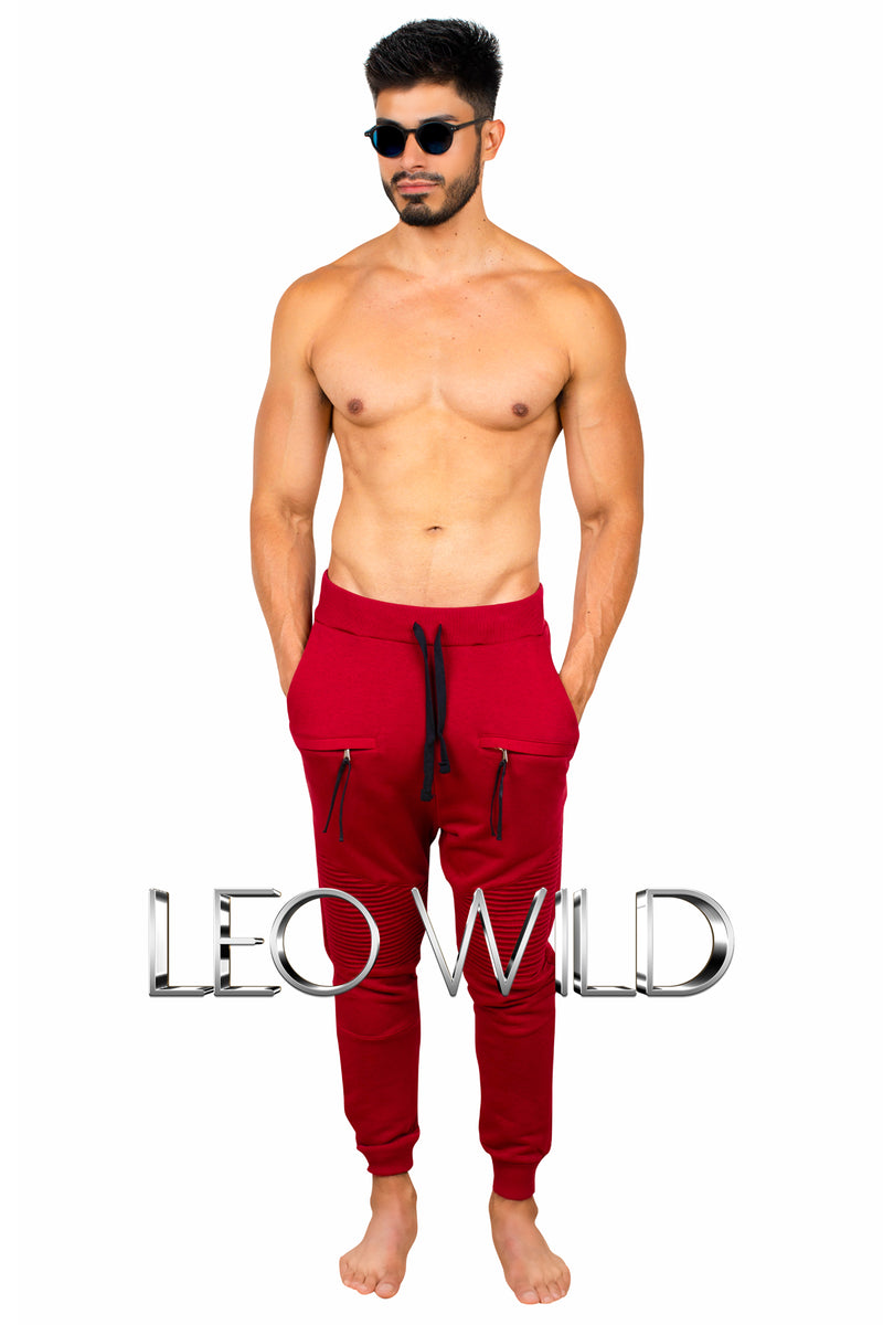 Men's Joggers: Stylish Red Casual Pants for Men