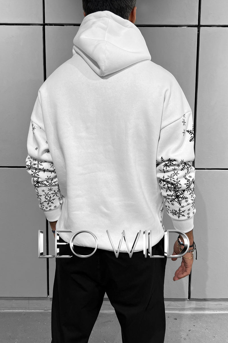 Hoodie for Men: Men's Christmas Sweatshirt in White