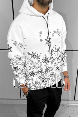 Hoodie for Men: Men's Christmas Sweatshirt in White