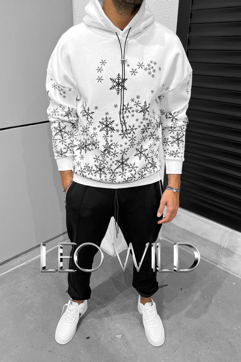 Hoodie for Men: Men's Christmas Sweatshirt in White