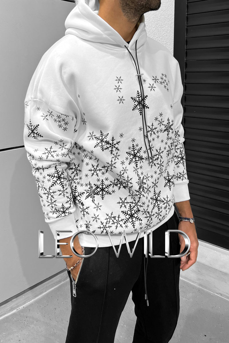 Hoodie for Men: Men's Christmas Sweatshirt in White