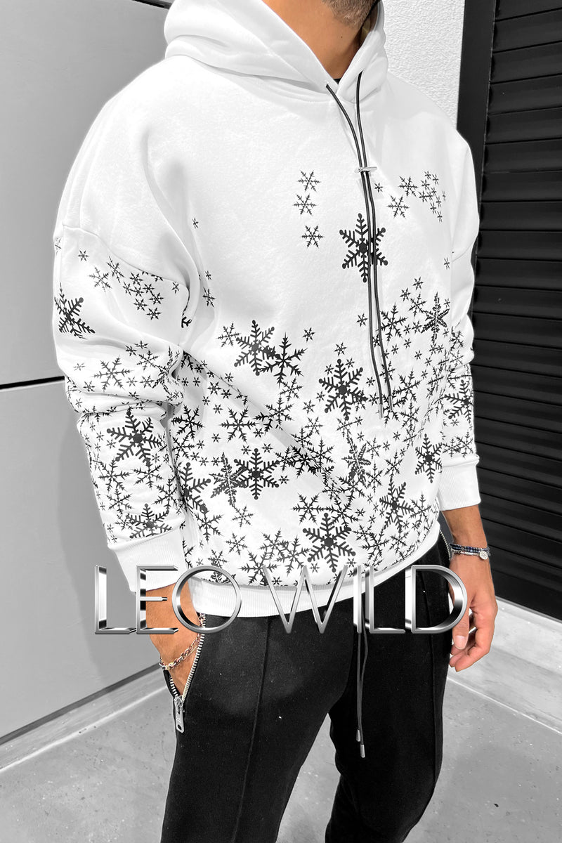 Hoodie for Men: Men's Christmas Sweatshirt in White